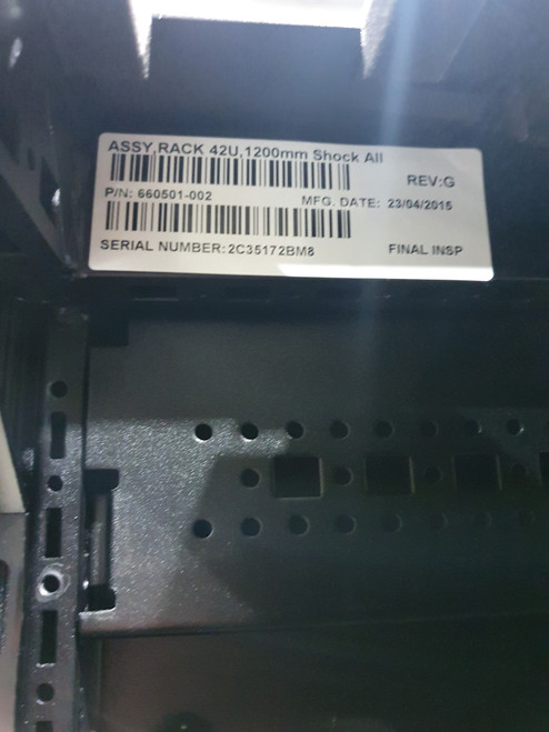 HP, ASSY RACK G3 42UX600WX1200D, 660501-002 BW908A, 7288037