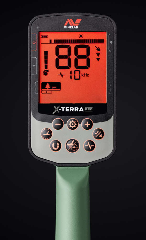 X-Terra Pro metal detector screen