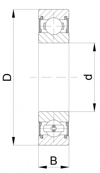 Technische Zeichnung 62301 2RS