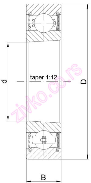 Technische Zeichnung 6207 2RS K