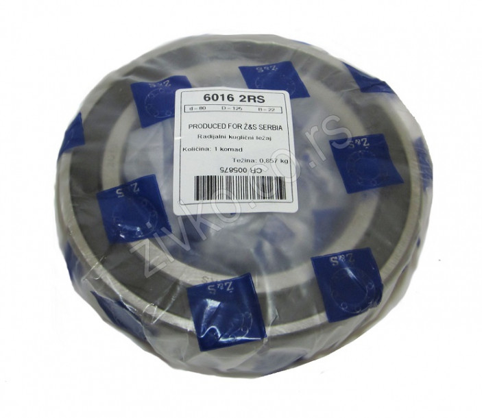 Rillenkugellager 6016 2RS - 1