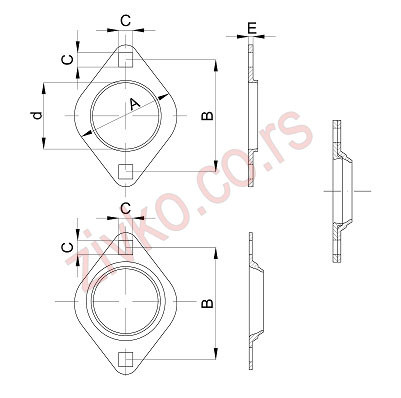 Technische Zeichnung FLAN 42 CSLT/CSL