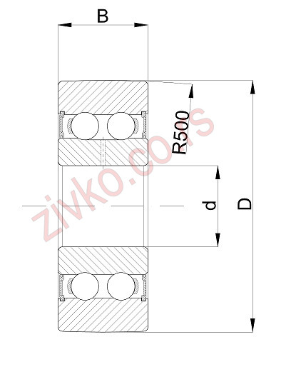 Technische Zeichnung LR 5204 2RS