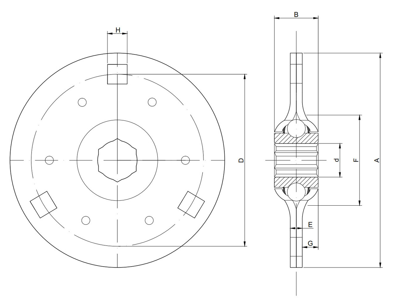 Technische Zeichnung PF209-SQ