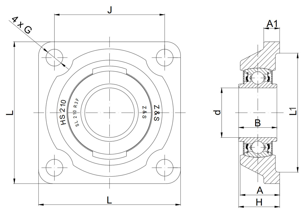 Technische Zeichnung SLHS 210 R3F Technische Zeichnung SLHS 210 R3F