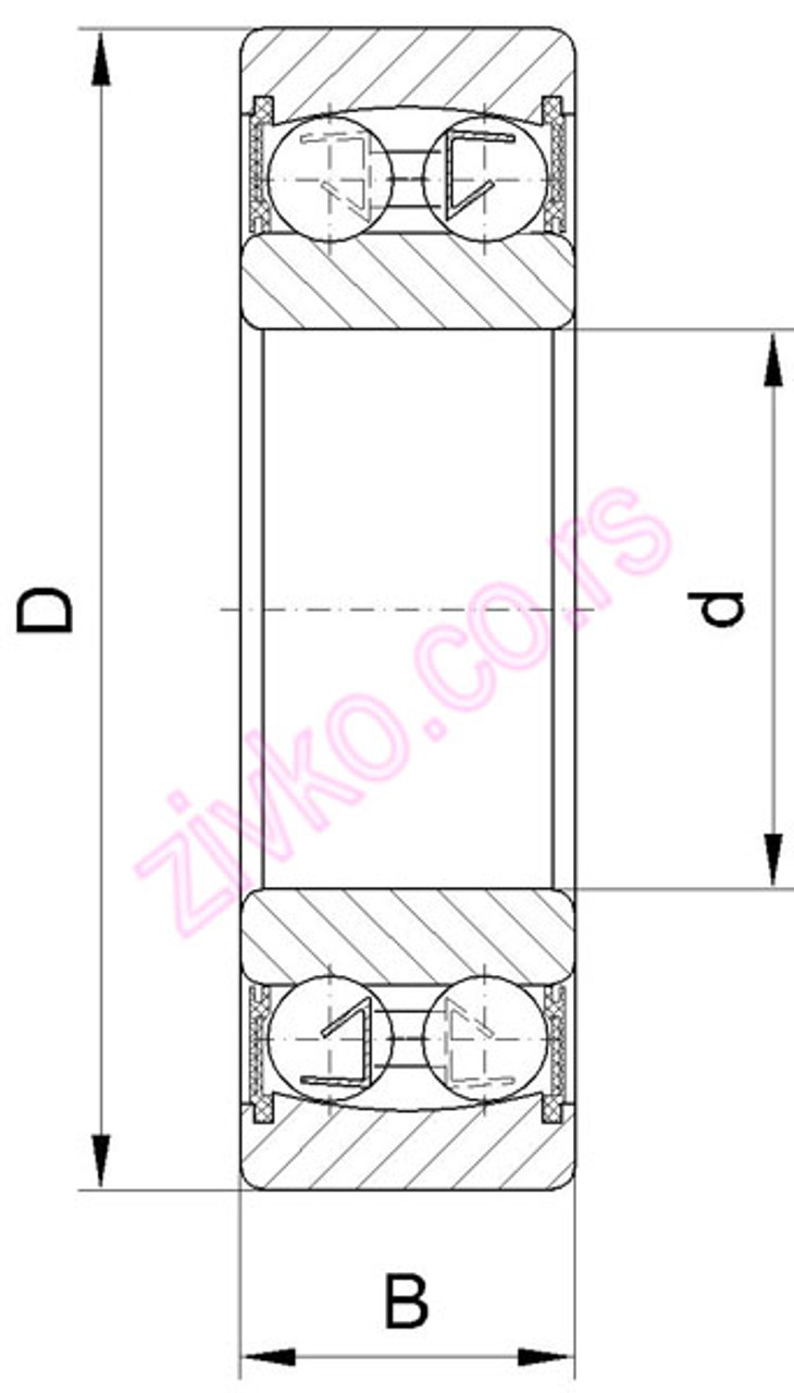 Technische Zeichnung 2208 2RS TVH