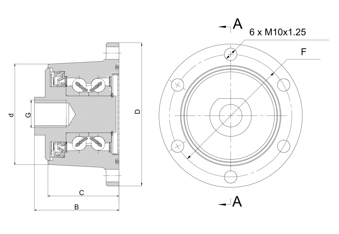 Technische Zeichnung ABH117/100-M20-B6-U PREMIUM