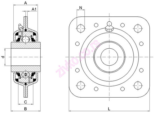 Technische Zeichnung ST491/GW209PPB40