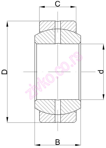 Technische Zeichnung GE 30 ES 2RS