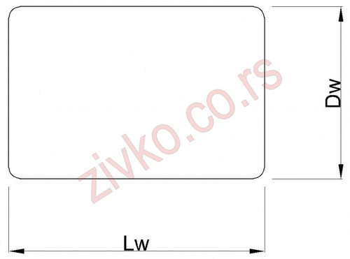 Technische Zeichnung 4 x 4 mm