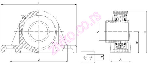 Technische Zeichnung UCP204