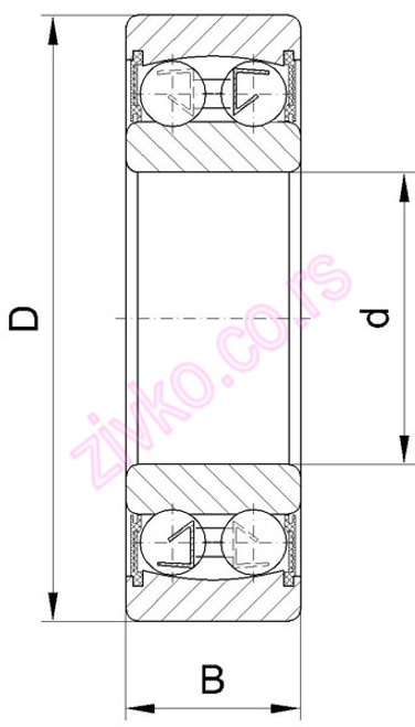 Technische Zeichnung 2206 2RS