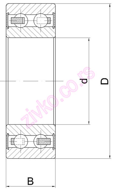 Technische Zeichnung 3306 2RS