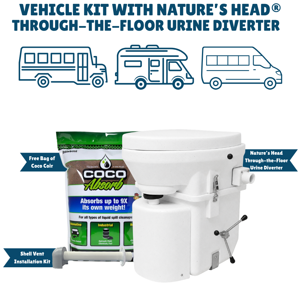 Vehicle Kit with Nature's Head Through-the-Floor Urine Diverter Toilet