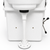 Nature’s Head® Through-the-Floor Urine Diverter Toilet with plumbing cover, mounting hardware, and installation template for floor routing.