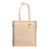 Shopper in cotone biologico 220 g/m2, manici lunghi e soffietto [24116] 