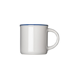 Tazza vintage in ceramica da 240 ml con rivestimento  per sublimazione. e bordo colorato [23418S] 