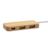 Hub  USB con 2 porte USB A e una porta type C, cavo integrato. [23412] 