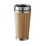 Tazza in acciaio inossidabile con rivestimento in bambú [22420] 