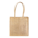 Shopper con soffietto in TNT stampato con effetto juta [19150] 