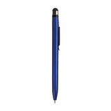 Penna twist in plastica con fusto colorato metallizzato con gommino per touch screen [17814] 