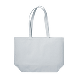 Shopper con soffietto alla base in cotone 280 g/m2, manici lunghi [1711301] 