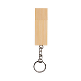 Chiavetta USB 4 Gb in legno con portachiavi in metallo [16487] 