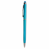Penna twist in plastica con  gommino per touch screen e clip in metallo [14806] 