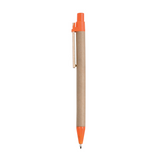 Penna a scatto, in cartoncino, con clip in legno [09816] 