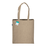 Shopper in cotone riciclato 280 g/m2, manici lunghi e soffietto [23113] 