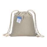 Zainetto carbon neutral in cotone riciclato effetto melange 280 gr/m2 con chiusura a stroz [23103] 