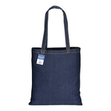 Shopper in cotone denim riciclato 180 gr/m2, manici lunghi [22155] 