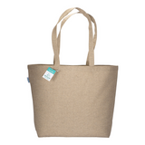 Shopper in cotone riciclato  190 g/m2 con soffietto alla base, manici lunghi [22117] 