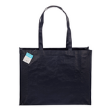 Shopper con soffietto in R-PET (plastica riciclata), manici lunghi [19146] 