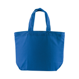 Shopper con soffietto alla base in cotone 120 g/m2, manici corti [18107] 