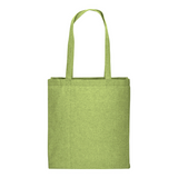 Shopper con soffietto in cotone riciclato 150 g/m2 effetto melange, manici lunghi [17153] 