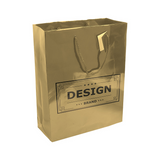 Shopper con soffietto in carta laminata 157 g/m2 con rinforzo alla base [15126] 