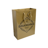 Shopper con soffietto in carta laminata 157 g/m2 con rinforzo alla base [15124] 