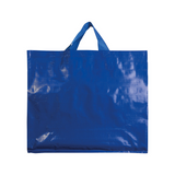 Shopper con soffietto in PP laminato 120 g/m2, manici corti a nastro [12132] 