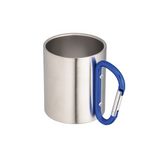 Tazza in acciaio con manico in alluminio a moschettone, 200 ml [24441] 