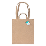 Shopper con soffietto in cotone riciclato  280 g/m2, con doppi manici. [24151] 
