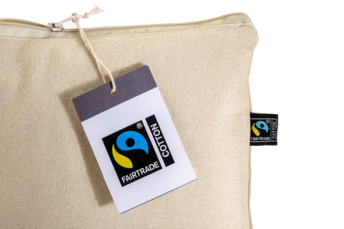Beauty case in cotone FAIRTRADE ® 180 g/m2 con chiusura con zip [24137] 