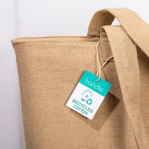 Shopper con soffietto in cotone riciclato 280 g/m2 [24130] 