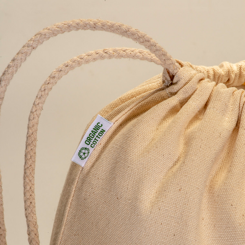 Zainetto in cotone biologico 220 g/m2, con chiusura a strozzo [24120] 