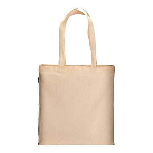 Shopper in cotone biologico 220 g/m2, manici lunghi e soffietto [24116] 