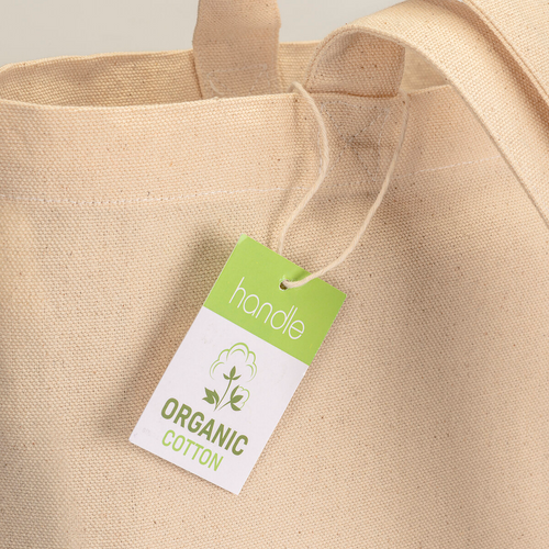 Shopper in cotone biologico 220 g/m2, manici lunghi [24115] 