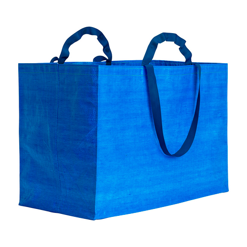 Shopper maxi in polipropilene riciclato con manici doppi a nastro (corti e lunghi) [24109] 
