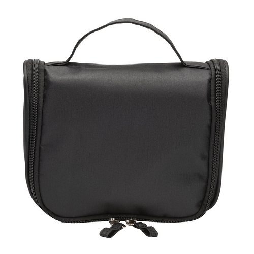 Beauty case in microfibra con zip, ampie tasche interne [23426] 