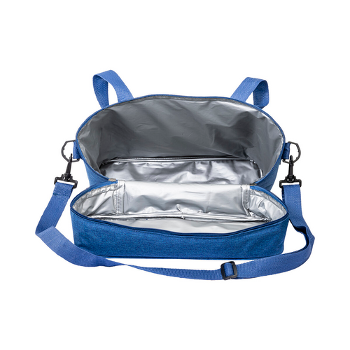 Borsa termica in r-pet melange con interno bianco in PEVA. [23108] 