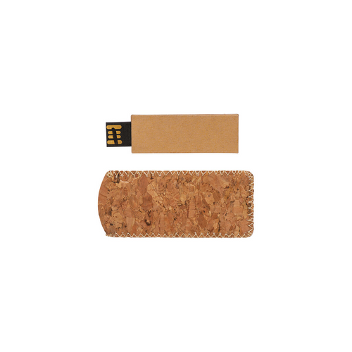 Chiavetta Usb con corpo in cartoncino e custodia in sughero 4GB [22458] 